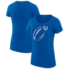 Indianapolis Colts G-III 4Her by Carl Banks Women's Super-Slim Fit Lightweight Subtle Football T-Shirt - Royal outlet
