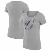 New York Giants G-III 4Her by Carl Banks Women's Super-Slim Fit Lightweight Subtle Football T-Shirt - Heather Gray cheap