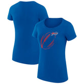 Buffalo Bills G-III 4Her by Carl Banks Women's Super-Slim Fit Lightweight Subtle Football T-Shirt - Royal sale