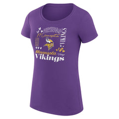 Minnesota Vikings G-III 4Her by Carl Banks Women's Super-Slim Fit Lightweight Collage Team T-Shirt - Purple outlet