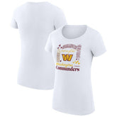 Washington Commanders G-III 4Her by Carl Banks Women's Super-Slim Fit Lightweight Collage Team T-Shirt - White outlet