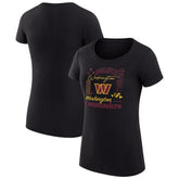 Washington Commanders G-III 4Her by Carl Banks Women's Super-Slim Fit Lightweight Collage Team T-Shirt - Black for sale