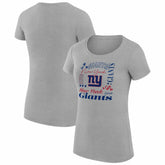 New York Giants G-III 4Her by Carl Banks Women's Super-Slim Fit Lightweight Collage Team T-Shirt - Heather Gray online