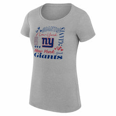 New York Giants G-III 4Her by Carl Banks Women's Super-Slim Fit Lightweight Collage Team T-Shirt - Heather Gray online