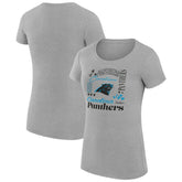 Carolina Panthers G-III 4Her by Carl Banks Women's Super-Slim Fit Lightweight Collage Team T-Shirt - Heather Gray sale