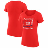 New York Giants G-III 4Her by Carl Banks Women's Super-Slim Fit Lightweight Collage Team T-Shirt - Red outlet