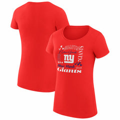 New York Giants G-III 4Her by Carl Banks Women's Super-Slim Fit Lightweight Collage Team T-Shirt - Red outlet