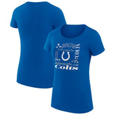 Indianapolis Colts G-III 4Her by Carl Banks Women's Super-Slim Fit Lightweight Collage Team T-Shirt - Royal discount