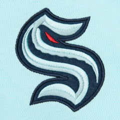 Seattle Kraken Mitchell & Ness Thermal Henley Long Sleeve T-Shirt - Light Blue T-shirts