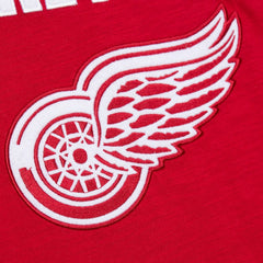 Detroit Red Wings Mitchell & Ness Legendary Slub Raglan Long Sleeve T-Shirt - Red/Black T-shirts