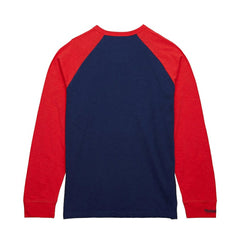 Washington Capitals Mitchell & Ness Legendary Slub Raglan Long Sleeve T-Shirt - Navy/Red T-shirts