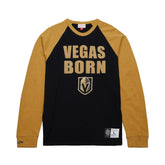 Vegas Golden Knights Mitchell & Ness Legendary Slub Raglan Long Sleeve T-Shirt - Black/Gold T-shirts