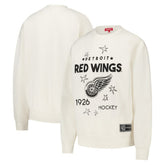 Detroit Red Wings Mitchell & Ness Women's Logo 3.0 Pullover Sweatshirt - Cream Sweatshirts