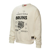 Boston Bruins Mitchell & Ness Women's Logo 3.0 Pullover Sweatshirt - Cream Sweatshirts