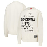Pittsburgh Penguins Mitchell & Ness Women's Logo 3.0 Pullover Sweatshirt - Cream Sweatshirts