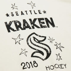 Seattle Kraken Mitchell & Ness Women's Logo 3.0 Pullover Sweatshirt - Cream Sweatshirts