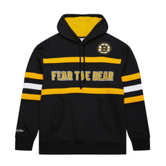 Boston Bruins Mitchell & Ness Head Coach Slogan Pullover Hoodie - Black Hoodies