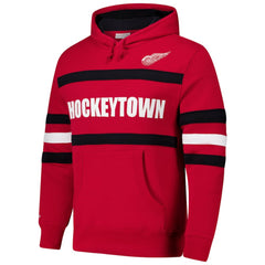 Detroit Red Wings Mitchell & Ness Head Coach Slogan Pullover Hoodie - Red Hoodies