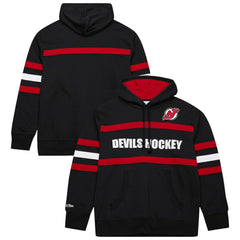 New Jersey Devils Mitchell & Ness Head Coach Slogan Pullover Hoodie - Black Jerseys