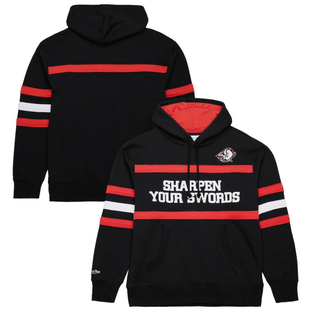 Buffalo Sabres Mitchell & Ness Head Coach Slogan Pullover Hoodie - Black Hoodies