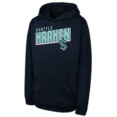 Seattle Kraken Youth Cyber Punk Performance Hoodie - Deep Sea Blue Hoodies