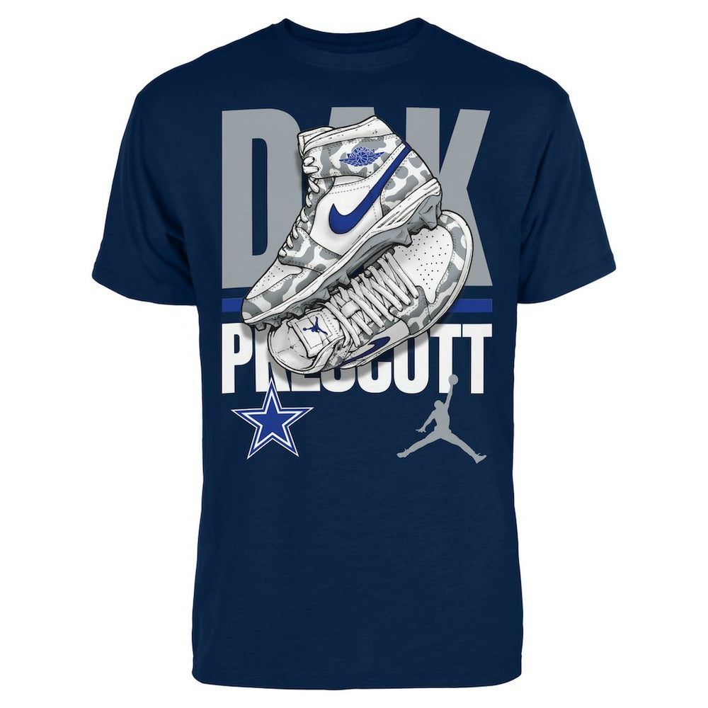 Dak Prescott Dallas Cowboys Jordan Brand Kicks Graphic T-Shirt - Navy discount