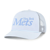 New York Mets Foundation Script Hitch Adjustable Trucker Hat Light Blue