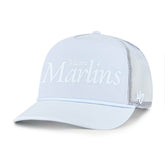 Miami Marlins Foundation Script Hitch Adjustable Trucker Hat Light Blue
