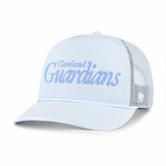 Cleveland Guardians Foundation Script Hitch Adjustable Trucker Hat Light Blue