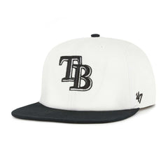 Tampa Bay Rays Foundation Captain Snapback Hat White/Black