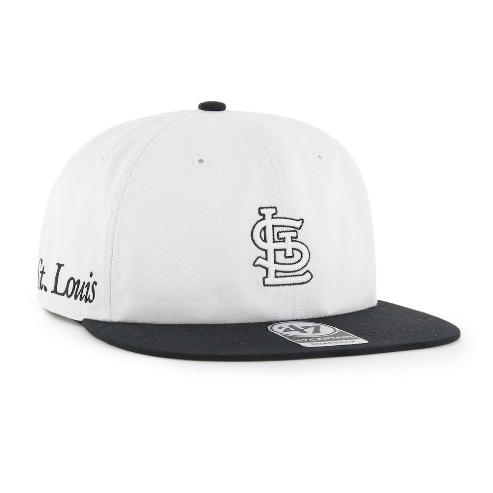 St. Louis Cardinals Foundation Captain Snapback Hat White/Black