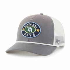 Tampa Bay Rays Tide Sweep Rope Trucker Adjustable Hat Gray/White