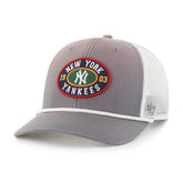 New York Yankees Tide Sweep Rope Trucker Adjustable Hat Gray/White