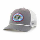 Miami Marlins Tide Sweep Rope Trucker Adjustable Hat Gray/White