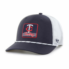Minnesota Twins Scratch Adjustable Trucker Hat Navy/White