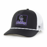 Colorado Rockies Scratch Adjustable Trucker Hat Black/White
