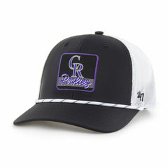 Colorado Rockies Scratch Adjustable Trucker Hat Black/White