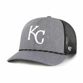 Kansas City Royals Carbon Rope Trucker Adjustable Hat Charcoal