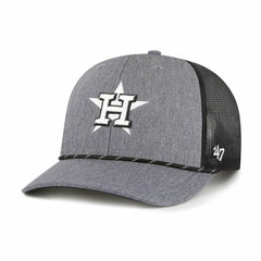 Houston Astros Carbon Rope Trucker Adjustable Hat Charcoal