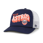 Houston Astros Meander Foam Trucker Snapback Hat Navy