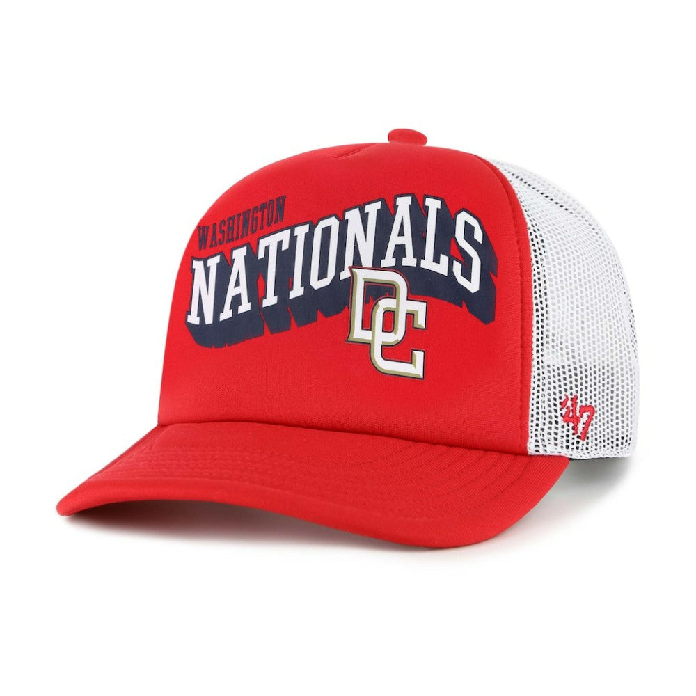 Washington Nationals Meander Foam Trucker Snapback Hat Red