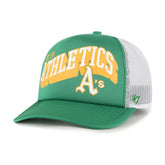 Athletics Meander Foam Trucker Snapback Hat Green