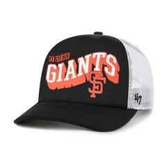 San Francisco Giants Meander Foam Trucker Snapback Hat Black