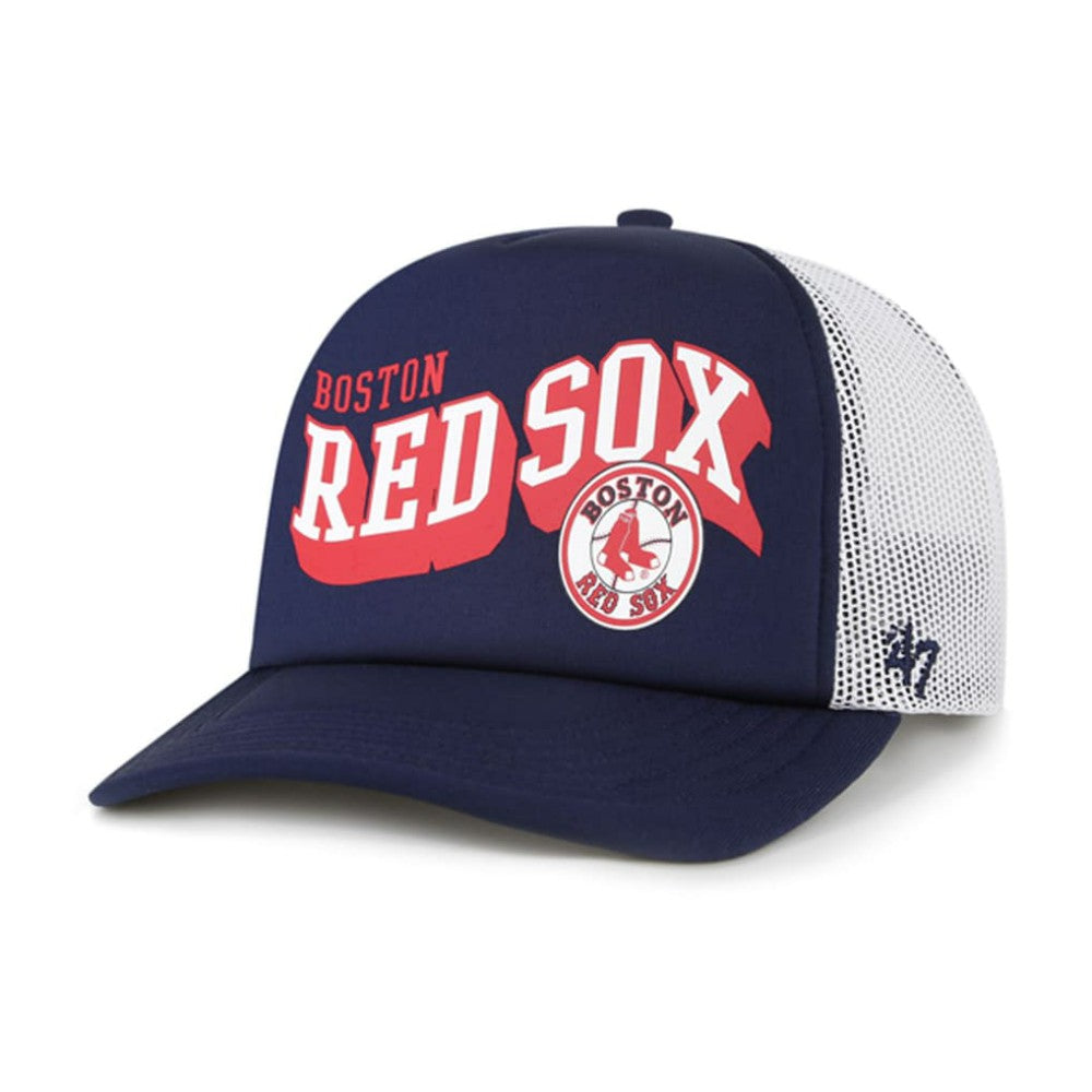 Boston Red Sox Meander Foam Trucker Snapback Hat Navy