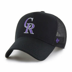 Colorado Rockies Ballpark Offside Adjustable Trucker Hat Black