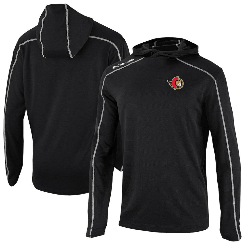 Ottawa Senators Columbia Shotgun Omni-Wick Pullover Hoodie - Black Hoodies