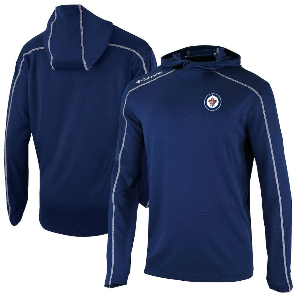 Winnipeg Jets Columbia Shotgun Omni-Wick Pullover Hoodie - Navy Hoodies