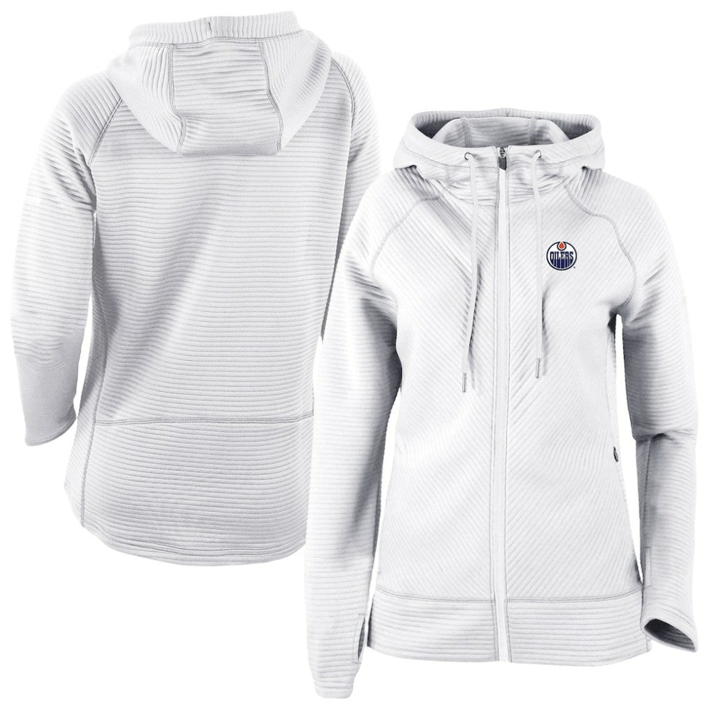Edmonton Oilers Columbia Omni-Wick Pack It Up Full-Zip Jacket - White Jackets