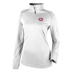 Montreal Canadiens Columbia Women's Omni-Wick Shotgun 2.0 Quarter-Zip Pullover Top - White Pullover