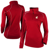 Calgary Flames Columbia Women's Omni-Wick Shotgun 2.0 Quarter-Zip Pullover Top - Red Pullover